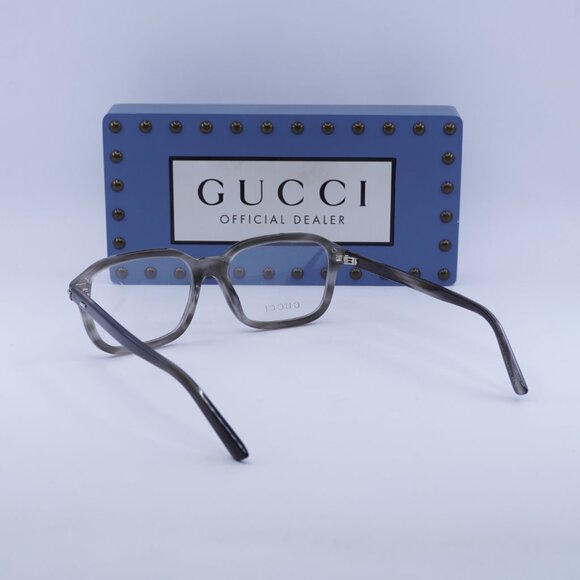 Final Price! Gucci GG1446O 003 Grey Havana Eyeglasses 56mm - Picture 6 of 10